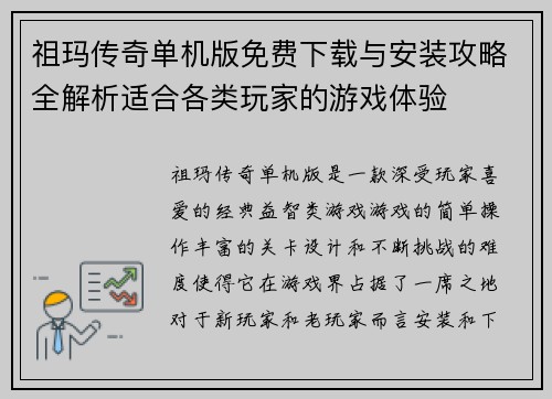 祖玛传奇单机版免费下载与安装攻略全解析适合各类玩家的游戏体验